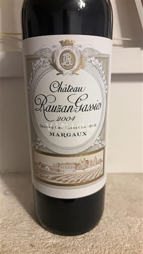 Bordeaux Margaux Château Rauzan-Gassies 2004