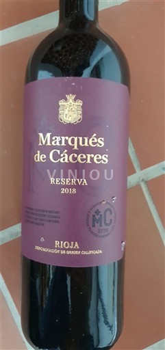 La Rioja Rioja Marqués de Cáceres Reserva 2018