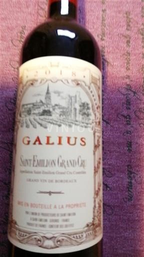 Bordéus Saint-Émilion Grand Cru Grand Cru Galius 2018