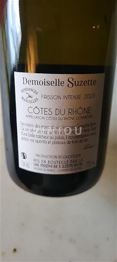Rhône-dalen Côtes-du-Rhône Demoiselle Suzette Frisson Intense 2023