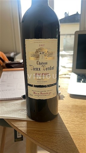 Bordeaux Saint-Émilion Château Vieux Perdot Quentin 2017