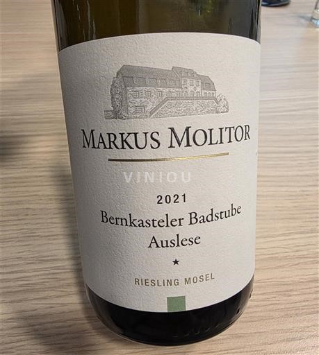 Mosel Không được chỉ định Markus Molitor Bernkasteler Badstube Auslese 2021