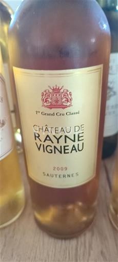 Bordeaux Sauternes Premier Grand Cru Classé Château Rayne Vigneau 2009