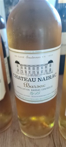Bordeaux Barsac Grand Cru Château Nairac 2015