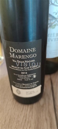Viner Rouge doux Domaine Marengo 2012 Frankrike Korsika Muscat du Cap Corse AOC