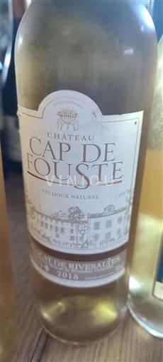 Viner Blanc liquoreux Château Cap de Fouste 2015 Frankrike Roussillon Muscat de Rivesaltes AOC