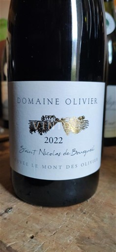 Loire Valley Saint-Nicolas-De-Bourgueil Domaine Olivier Le Mont des Oliviers 2022