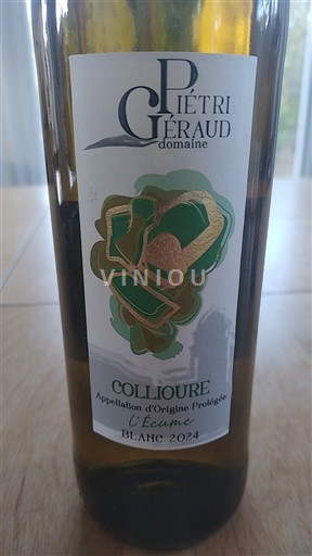 Roussillon Collioure Domaine Piétri Géraud L'Ecume 2024