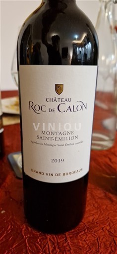 Bordeaux Montagne-saint-émilion Château Roc de Calon 2019