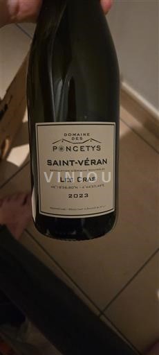 Bourgogne Saint-Véran Domaine Des Poncetys Les Cras 2023