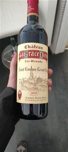Bordeaux Saint-Émilion Grand Cru Grand Cru Château La Grâce Dieu Les Menuts 2018