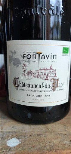 Rhônen laakso Châteauneuf-du-Pape Domaine Fontavin Trilogies 2016
