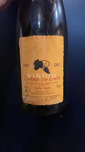 Thung lũng sông Loire Coteaux-du-layon Domaine Richou Vieilles Vignes 2012
