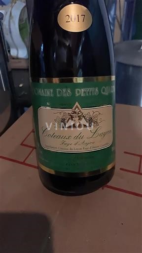 Thung lũng sông Loire Coteaux-du-layon Domaine Des Petits Quarts 2017