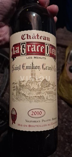 Burdeos Saint-Émilion Gran Cru Grand Cru Château La Grâce Dieu Les Menuts 2010