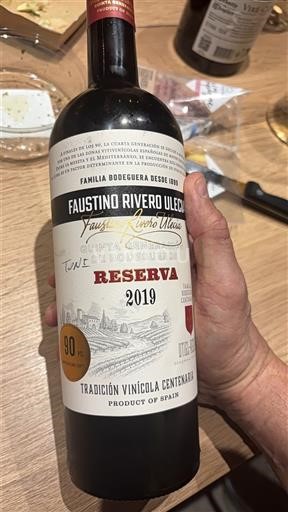La Rioja rioja Faustino Rivero Ulecia Reserva 2019