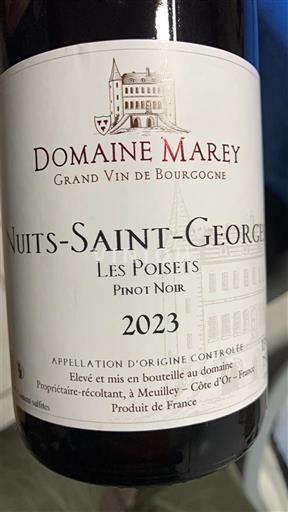Burgundy Nuits-Saint-Georges Domaine Marey Les Poisets 2023