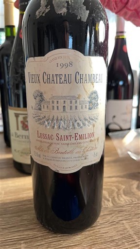 Bordeaux Lussac-saint-émilion Château Vieux Chambeau 1998
