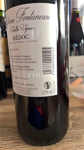 Bordeaux Médoc Château Fontaneau Vieilles Vignes 2019