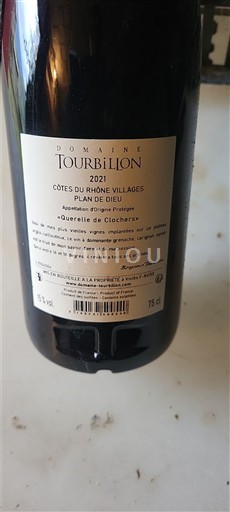 Rhônen laakso Määrittelemätön Domaine Tourbillon Querelle de Clochers 2021