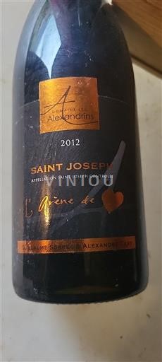 Valle del Ródano Saint-Joseph Domaine Les Alexandrins L'Âme de Coeur 2012