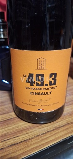 Languedoc y Rosellón País de Oc Frédéric Broussier Le 49.3 Vin Passe Partout 2022