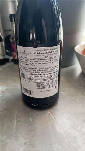 Vallée du Rhône Châteauneuf-du-pape Domaine Vieux Lazaret 2023