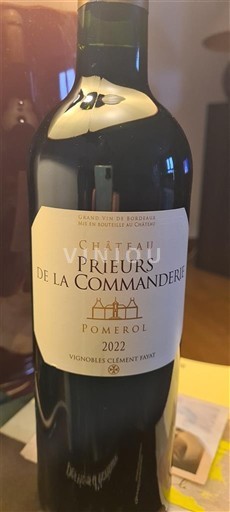 Bordéus Pomerol Château Prieurs de la Commanderie 2022