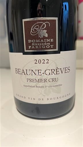 Bourgogne Beaune Premier Cru Domaine Alexandre Parigot Beaune-Grèves Premier Cru 2022
