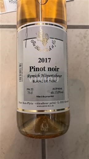 Luksemburška Mosela Jos. KONZ-Plyta Remich Hôpertsbour Blanc de Noir 2017