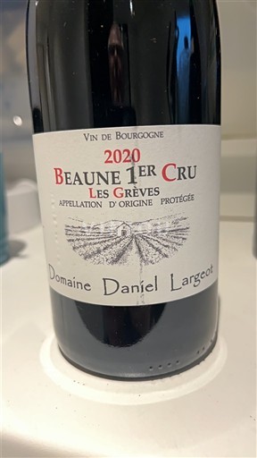 Borgoña Beaune Premier Cru Domaine Daniel Largeot Les Grèves 2020