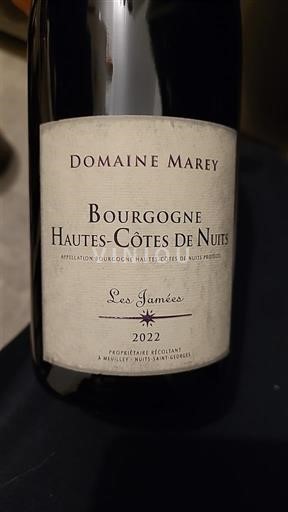 Burgundi Hautes Côtes de Nuits Domaine Marey Les Janières 2022