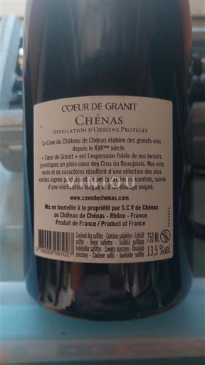 Beaujolais Chénas Château Chénas Cœur de Granit 2022