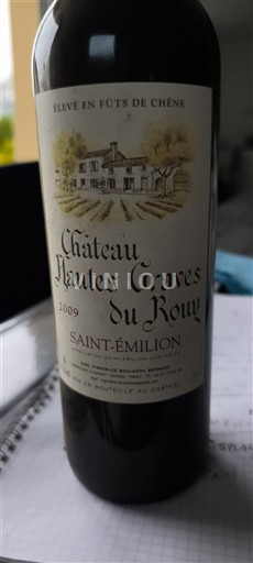 Bordeaux Saint-Émilion Château Hautes Graves du Rouy 2009