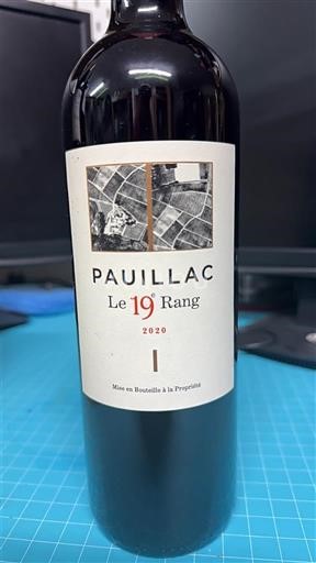 Bordeaux Pauillac Le 19ème Rang 2020