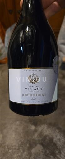 Vine Rouge sec Terre de Beauferan Château Virant 2021 Frankrig Provence Coteaux-d'aix-en-provence AOC