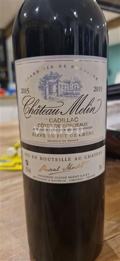 Bordeaux Côtes-de-Bordeaux Château Melin 2015