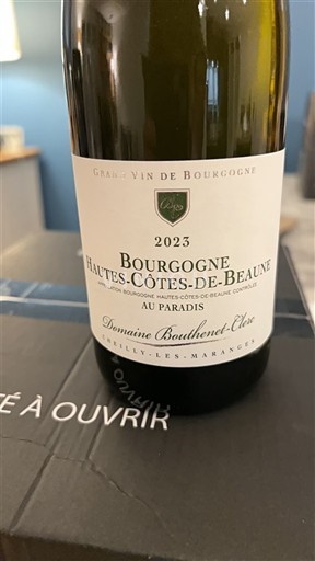 Burgundi Beaunen Ylämaat Domaine Bouthevet-Clerc Au Paradis 2023