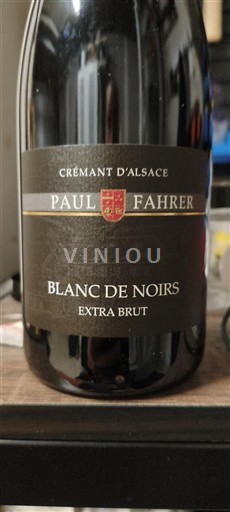 Mousserande viner Blanc extra-brut Blanc de Noirs Extra Brut Paul Fahrer 2025 Frankrike Alsace Crémant d'Alsace AOC