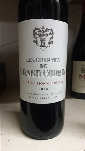 Bordeaux Saint-Émilion Grand Cru Grand Cru Grand Corbin Les Charmes 2018