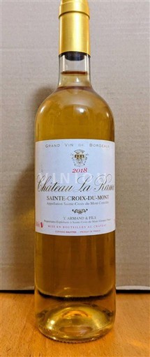 Bordéus Sainte-Croix-Du-Mont Château La Rame 2018