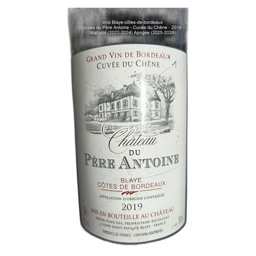 Bordeaux Château Père Antoine du Chêne 2019