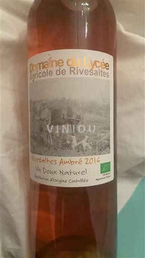 Roussillon Rivesaltes Domaine Lycée Agricole de Rivesaltes Rivesaltes Ambré 2016