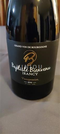 Wijnen Rouge sec Veaupessiot Baptiste Bienvenu 2022 Frankrijk Bourgondië Irancy AOC