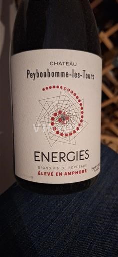 Bordeaux Blaye-Côtes-de-Bordeaux Château Peybonhomme-les-Tours Energies Ikke årgangsbestemt