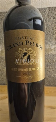 Burdeos Saint-Émilion Gran Cru Grand Cru Château Grand Peyrou 2022