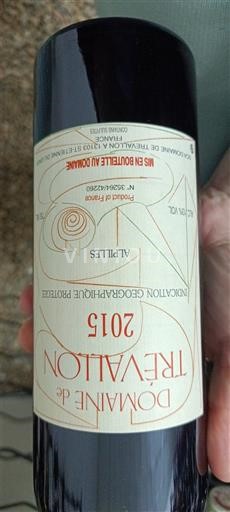 Alpes và các vùng Rhodanien Alpilles Domaine Trévallon 2015