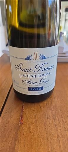 Burgundi Shën Romain Alain Gras Les Cinq Climats 2023