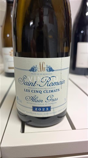 Bourgogne Saint-Romain Alain Gras Les Cinq Climats 2023
