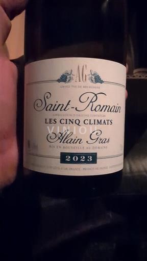 Burgundy Saint-Romain Alain Gras Les Cinq Climats 2023